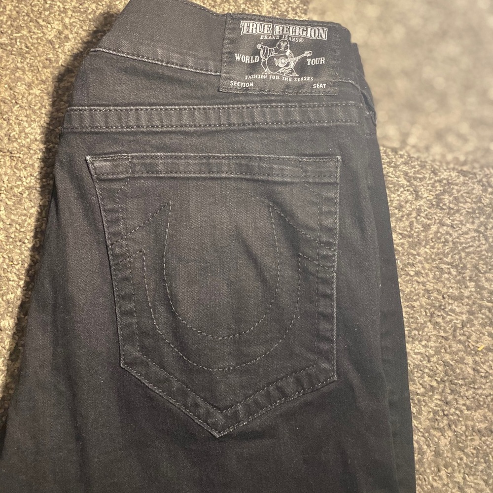 Men’s all black true religion jeans